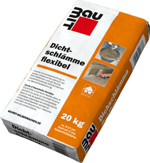 Le badigeon d'étanchéité flexible Baumit est disponible en sac en papier de 20 kg.