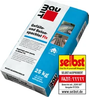 Le ragréage pour pente et béton Fix Baumit est disponible en sac en papier de 25 kg.