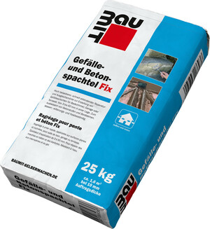 Le ragréage pour pente et béton Fix Baumit est disponible en sac en papier de 25 kg.