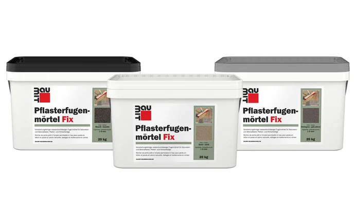 Baumit Pflasterfugenmörtel Fix, ideal für DIY-Projekte, sorgt für stabile und langlebige Pflasterfugen im Außenbereich.