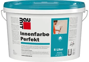 Die Baumit Innenfarbe Perfekt ist im 5 l Eimer in Weiß erhältlich.