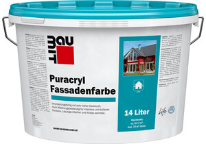 Image du produit : La peinture acrylique PURA pour façade Baumit est disponible en blanc en seau de 14 litres.