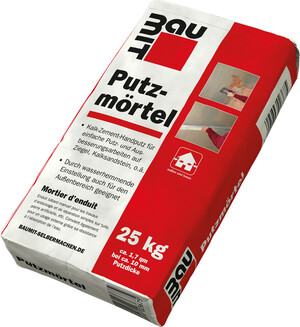 Le mortier d'enduit Baumit est disponible en sac en papier de 25 kg.