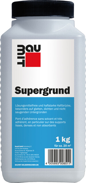 Le Supergrund Baumit est disponible en bouteille plastique de 1 litre.