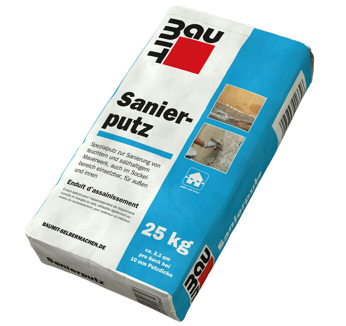 Baumit Sanierputz im 25 kg Papiersack.