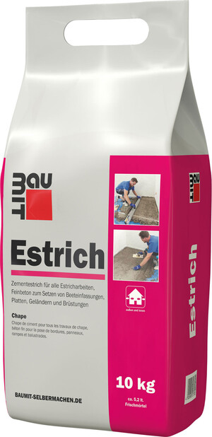 La chape Baumit est disponible en sac en film plastique de 10 kg.