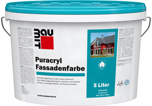 Image du produit : La peinture acrylique PURA pour façade Baumit est disponible en blanc en seau de 5 litres.