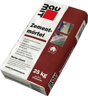 Le mortier de ciment Baumit est disponible en sac en papier de 25 kg.