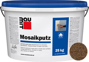 Der Baumit Mosaikputz ist im Farbton M 316 Kosh im 25 kg Eimer erhältlich.