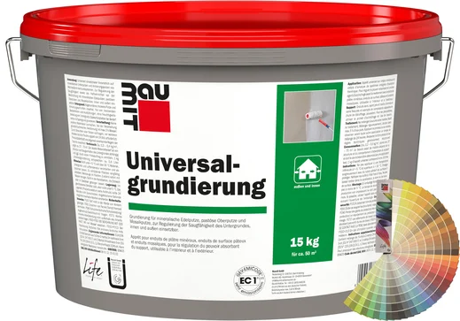 Die Universalgrundierung ist im 15 kg Eimer farbig erhältlich.
