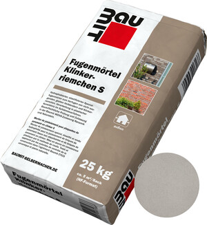 Le mortier de jointoiement pour plaquettes de parement en clinker S est disponible en sac papier de 25 kg dans la teinte gris argenté.