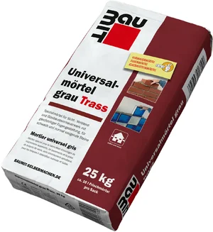 Der Baumit Univeralmörtel grau ist im 25 kg Papiersack erhältlich.