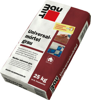 Le mortier universel gris Baumit est disponible en sac en papier de 25 kg.