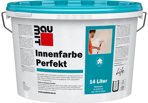 Die Baumit Innenfarbe Perfekt ist im 14 l Eimer in Weiß erhältlich.