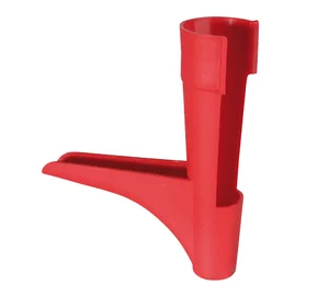 Rote Fugendüse für präzises Fugenfüllen, ideal für Heimwerkerprojekte mit Baumit-Produkten.