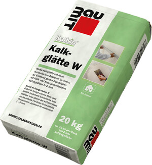 L'enduit de lissage à la chaux Kalkin W Baumit est disponible en sac papier de 20 kg.