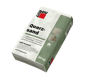 Der Baumit Quarzsand ist im 10 kg Papiersack erhältlich.