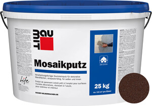 Der Baumit Mosaikputz ist im Farbton M 317 El Capitan im 25 kg Eimer erhältlich.