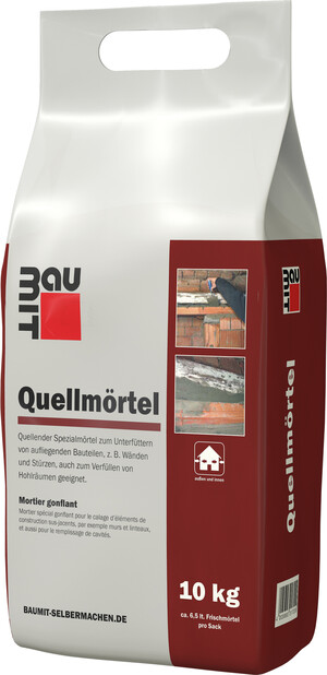 Le mortier expansif Baumit est disponible en sac en film plastique de 10 kg.