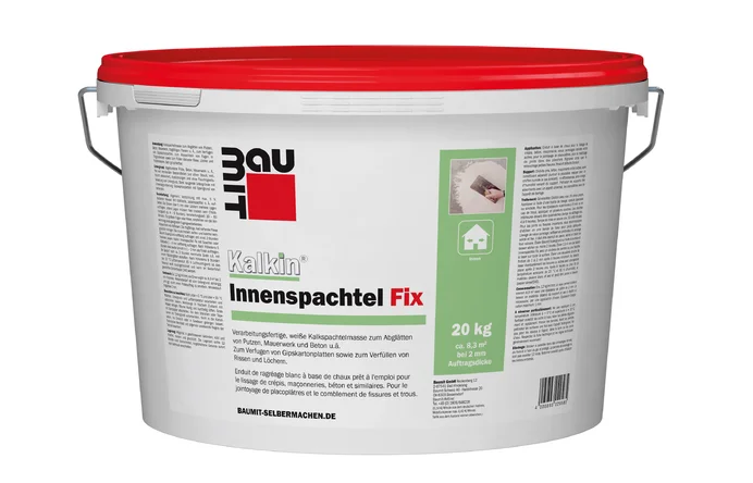 Baumit Kalkin Innenputz Fix, 20 kg Eimer, für glatte Wände im Innenbereich; ideal zum Renovieren und Modernisieren.