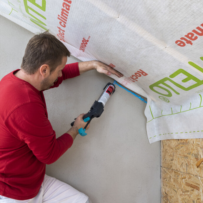 Wandanschluss auf Putz für die Dampfbremsfolie