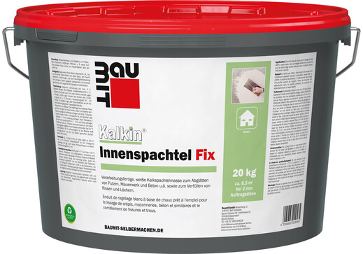 Image du produit : l’enduit de lissage intérieur Kalkin Fix Baumit en seau de 20 kg.