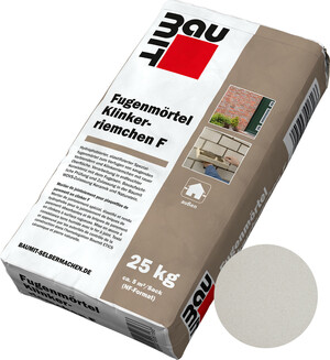 Le mortier de jointoiement pour plaquettes de parement en clinker F est disponible dans la teinte blanc extra en sac papier de 25 kg.
