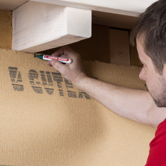 Marquer la découpe du chevron